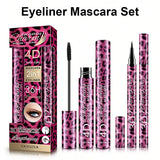 YANQINA Liquid Eyeliner Pencil 4D Waterproof Mascara Set Cosmetics Eye Liner Thick Curling Mascara Eyebrow Pencil Eyes