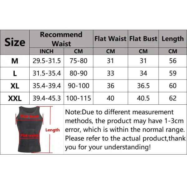 YBFDO Men Body Shaper Slimming Compression Vest Undershirt Seamless Waist Trainer Tank Top Belly Control Weight Loss