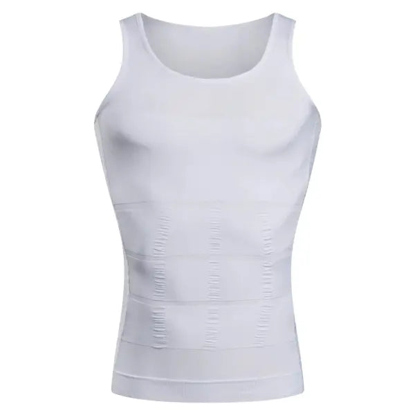 YBFDO Men Body Shaper Slimming Compression Vest Undershirt Seamless Waist Trainer Tank Top Belly Control Weight Loss