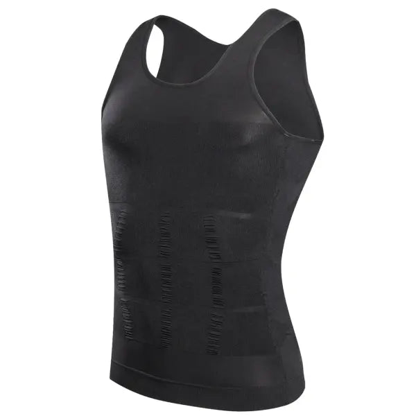 YBFDO Men Body Shaper Slimming Compression Vest Undershirt Seamless Waist Trainer Tank Top Belly Control Weight Loss