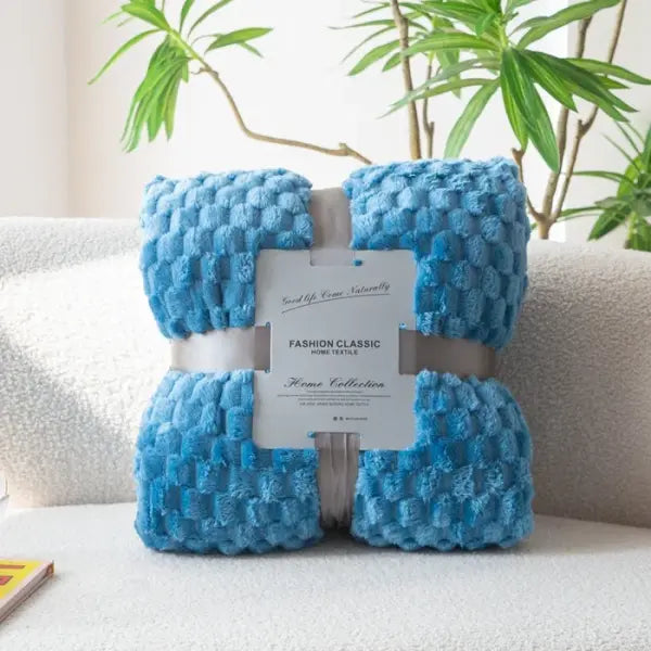 Yellow Plaid Solid Blanket Soft Warm Fluffy Throw Blanket Sofa Cover Milk Velvet Bedspread Bed for Adults Kids Pet Home