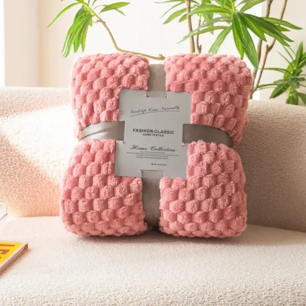 Yellow Plaid Solid Blanket Soft Warm Fluffy Throw Blanket Sofa Cover Milk Velvet Bedspread Bed for Adults Kids Pet Home