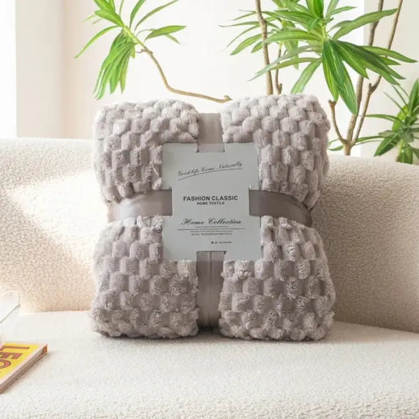 Yellow Plaid Solid Blanket Soft Warm Fluffy Throw Blanket Sofa Cover Milk Velvet Bedspread Bed for Adults Kids Pet Home