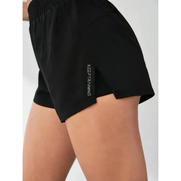 Yoga Anti-Exposure Shorts Faux Two-Piece Style Running Fitness Pants