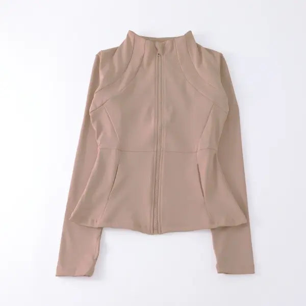 Quick Dry Women Workout Tops Sweatshirt Sports Jackets Activewear - Pink / L