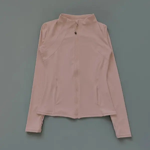 Quick Dry Women Workout Tops Sweatshirt Sports Jackets Activewear - pink-Upgrades / XL