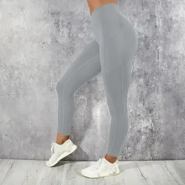 Women’s High-Waist Yoga Leggings with Pockets Sexy Butt-Lifting Gym Tights & Running Pants