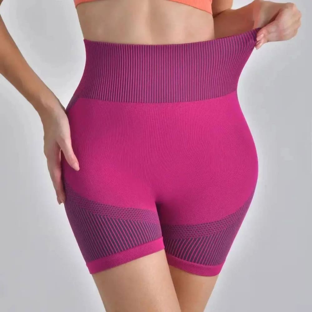 Yoga Shorts with Breathable Fabric & Tummy Control - Sleek Design