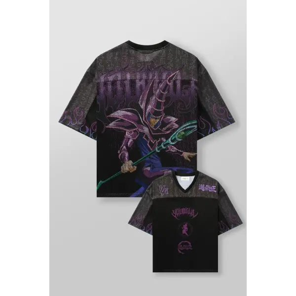 Young American oversized T-shirt summer new casual sports fitness quick drying breathable printed large mesh short