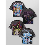 Young American oversized T-shirt summer new casual sports fitness quick drying breathable printed large mesh short