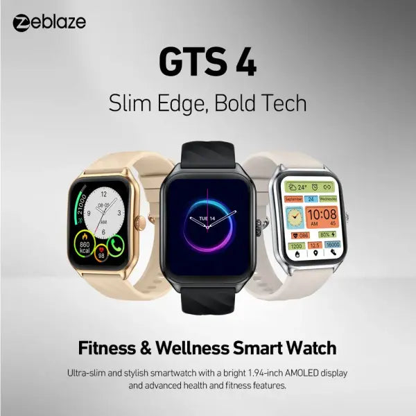 Zeblaze GTS 4 AMOLED Screen Smart Watch 1.94 Inch Health Tracking
