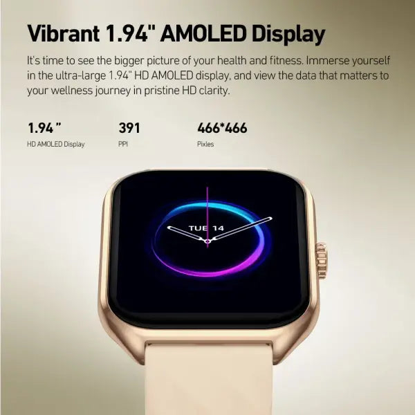 Zeblaze GTS 4 AMOLED Screen Smart Watch 1.94 Inch Health Tracking