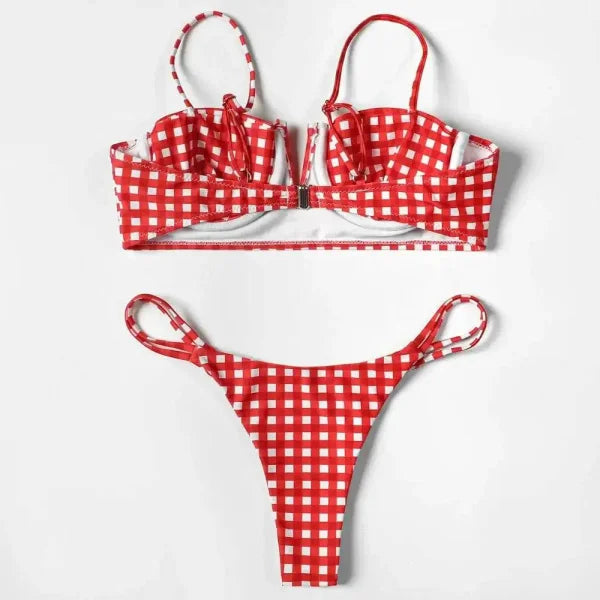ZTVitality Bikini - Plaid Underwire Sexy Bikini for Women