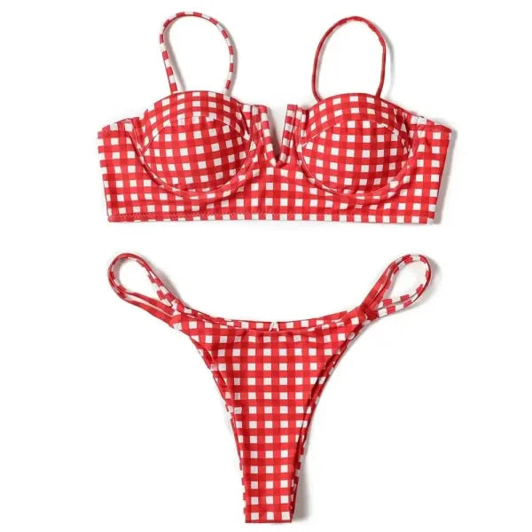 ZTVitality Bikini - Plaid Underwire Sexy Bikini for Women