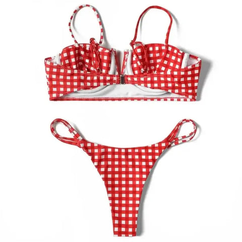 ZTVitality Bikini - Plaid Underwire Sexy Bikini for Women
